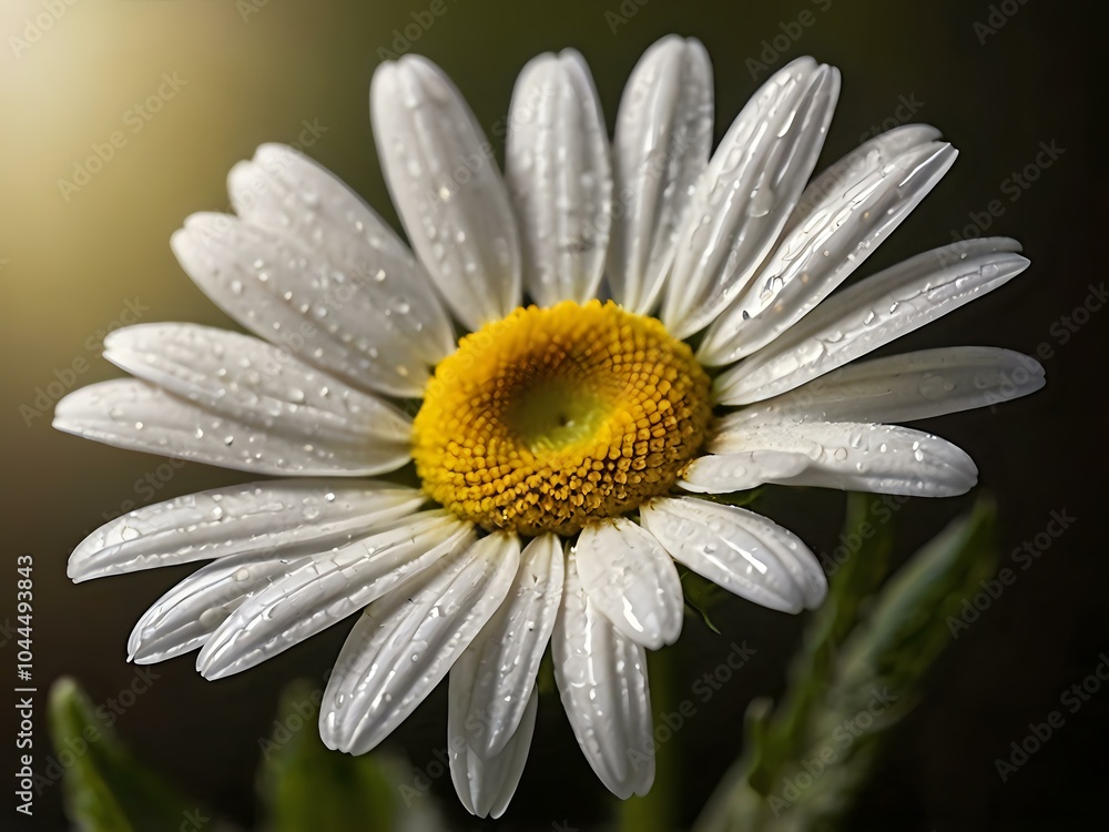 Obraz premium The beauty of yellow and white daisy flowers photographed from close range using a camera in a flower garden