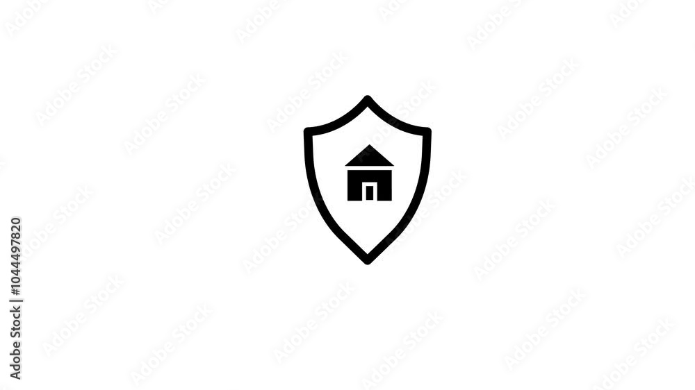 Home icon, sign, communication concept, marketing, real estate, loop animation Home icon, sign, communication concept, marketing, real estate, loop animation