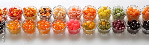 Colorful Halloween Candies and Treats Collection