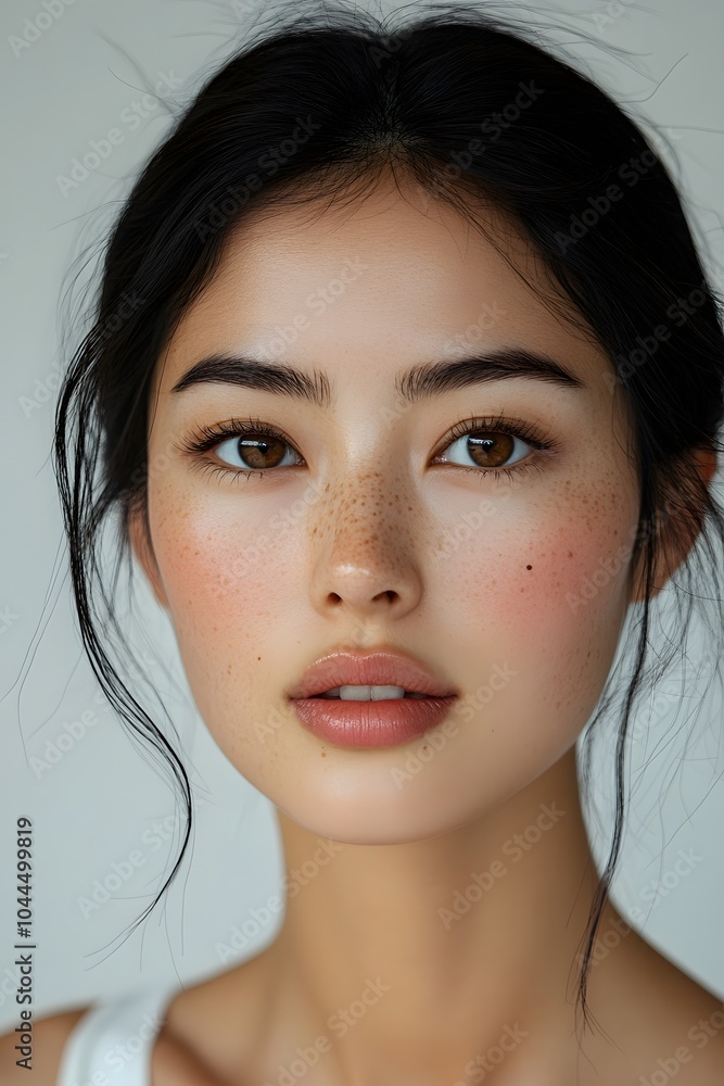Naklejka premium A makeup face beauty portrait