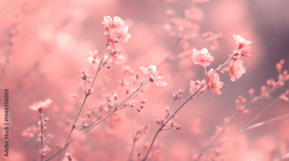 Naklejka premium Delicate Floral Background with Gentle Lighting