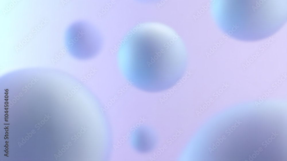 Abstract 3d background design with pastel colored spheres