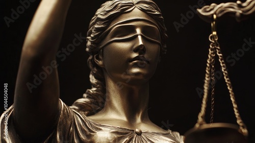 Wallpaper Mural A close-up of the statue of Lady Justice, symbolizing law and fairness, holding scales and a sword. Torontodigital.ca