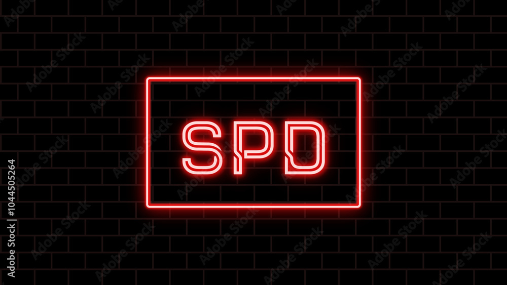 SPD のネオン文字 SPD のネオン文字