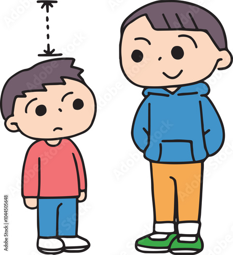 身長差のある子供