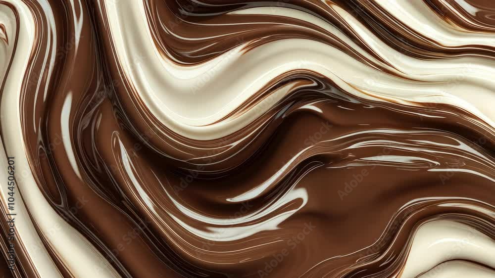 Creamy chocolate swirl abstract art, fluid texture design. Modern art and culinary concept Creamy chocolate swirl abstract art, fluid texture design. Modern art and culinary concept