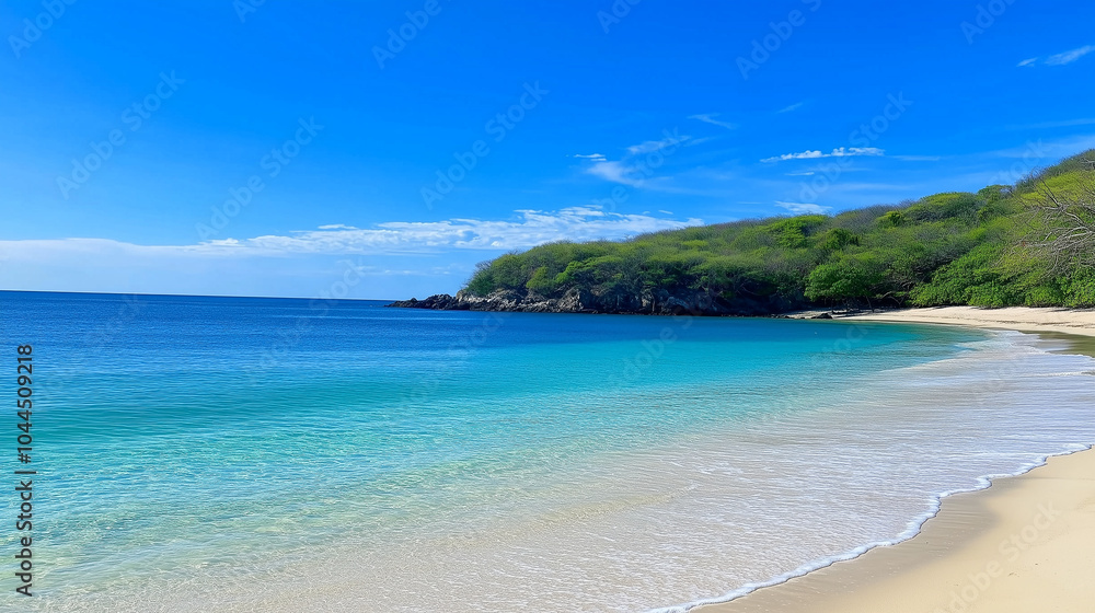Serene Beach Paradise with Crystal Clear Waters Serene Beach Paradise with Crystal Clear Waters
