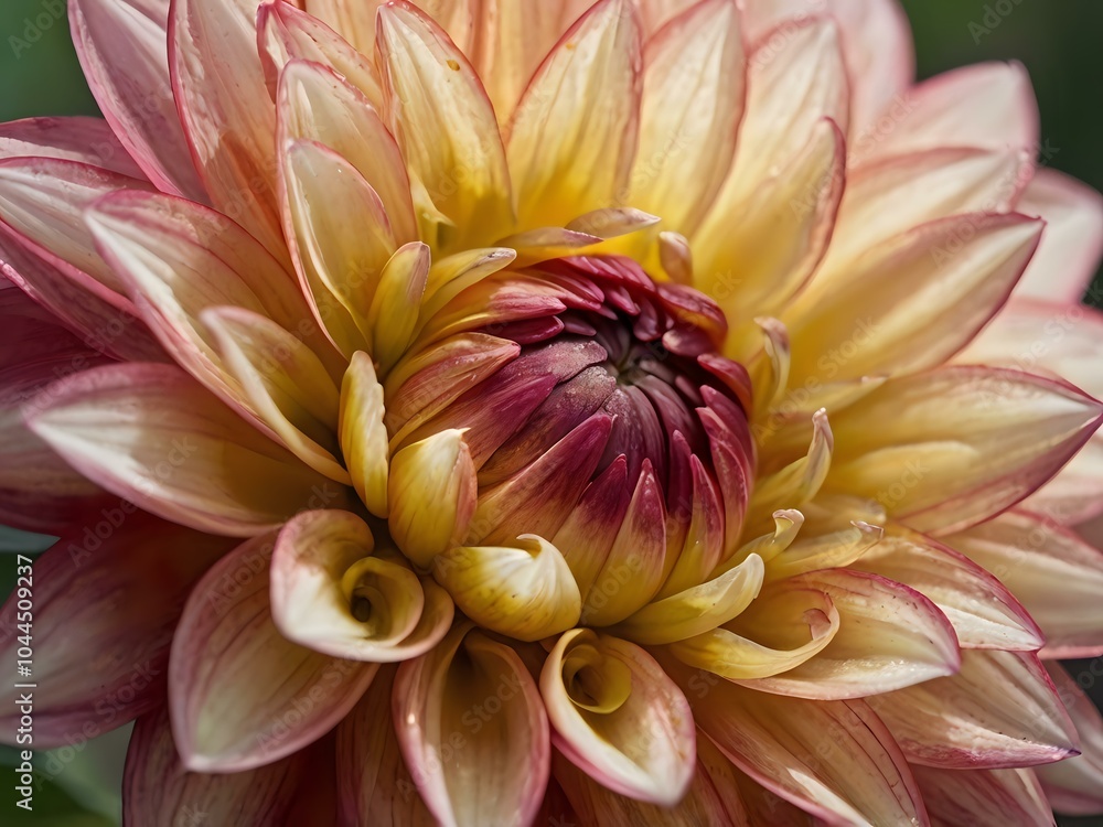 Beautiful close up photo of dahlia flower that exudes charming charm Beautiful close up photo of dahlia flower that exudes charming charm