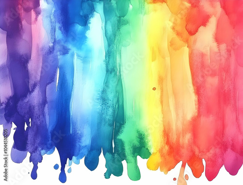 Soft Watercolor Rainbow Background for Art Projects photo