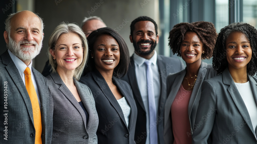 A diverse group of business professionals connected by a network, ideal for a banner or advertisement. A diverse group of business professionals connected by a network, ideal for a banner or advertisement.