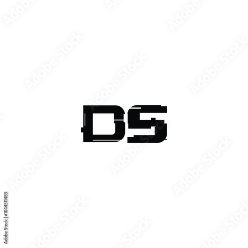 DS monogram logo design letter text name symbol monochrome logotype alphabet character simple logo