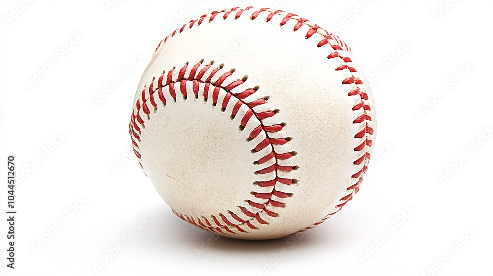 Closeup of a baseball isolated on a white background Closeup of a baseball isolated on a white background