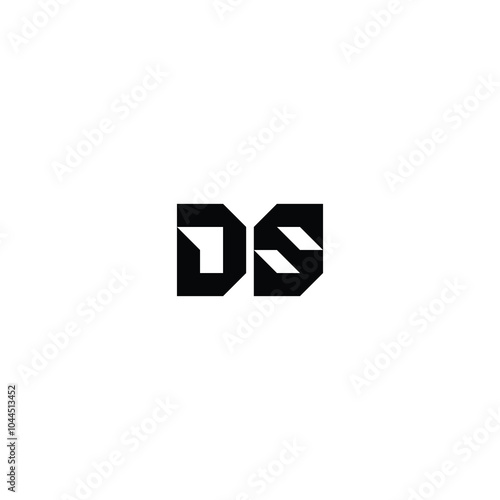 DS monogram logo design letter text name symbol monochrome logotype alphabet character simple logo