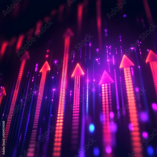 Wallpaper Mural Futuristic Financial Arrows and Graphs for Global Business and Economic Trends Torontodigital.ca