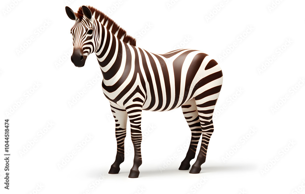 Fototapeta premium Zebra, wild animal or in the wild animal world, black and white body