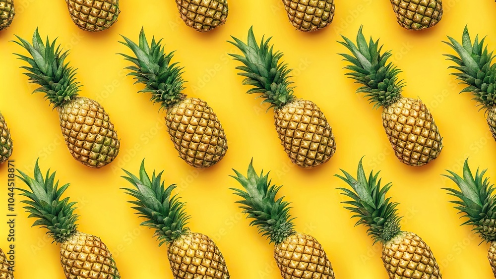 seamless background with pineapple on a tilted angle seamless background with pineapple on a tilted angle