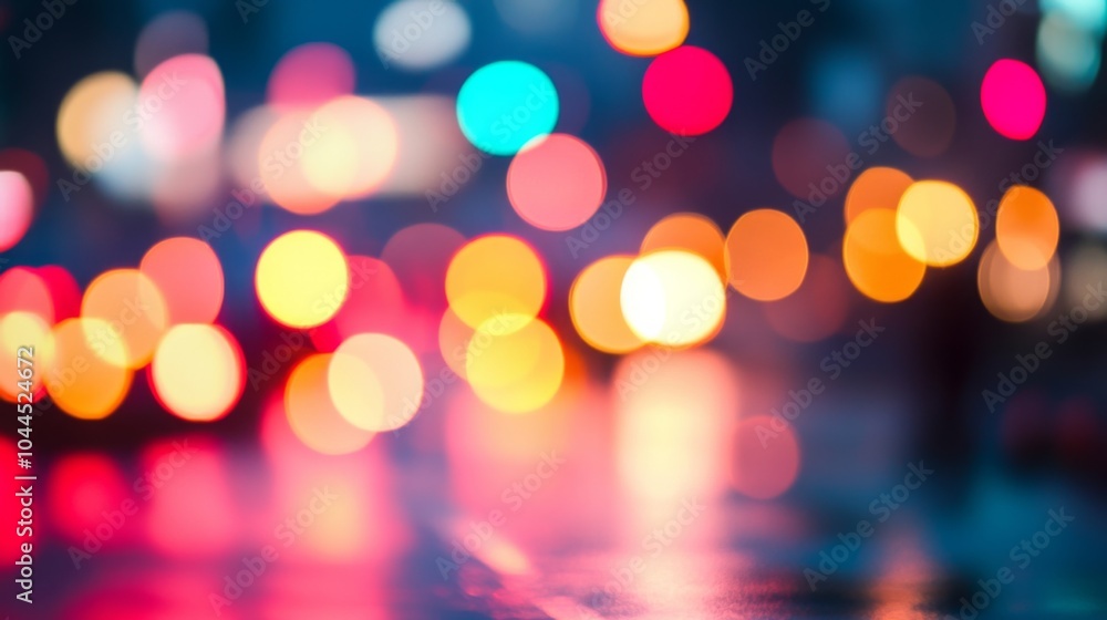 Obraz premium Neon Lights in High Contrast Minimalist Background