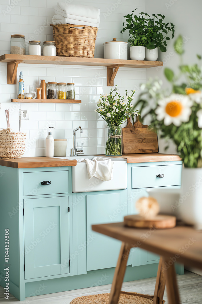 Charming and functional kitchen decor embracing modern design with a touch of nature Charming and functional kitchen decor embracing modern design with a touch of nature