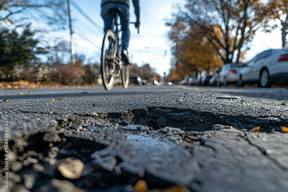 Bike lanes with automated maintenance alerts for potholes and damage Bike lanes with automated maintenance alerts for potholes and damage