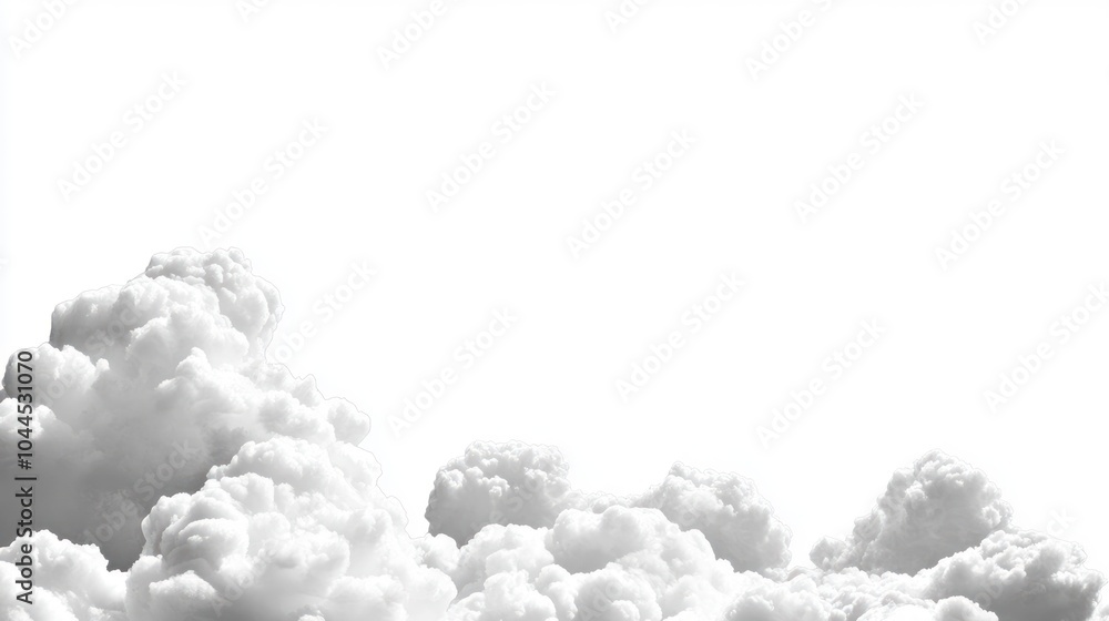 A soft, white cloud formation against a light background, creating a serene atmosphere. A soft, white cloud formation against a light background, creating a serene atmosphere.