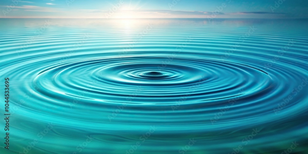 Serene aquamarine water surface with ripples Serene aquamarine water surface with ripples