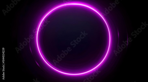 Glowing Purple Circle on Black Background