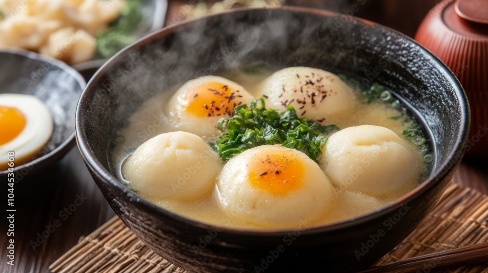 Cozy Asian Breakfast with Bright Light and Close-Up Shot Cozy Asian Breakfast with Bright Light and Close-Up Shot