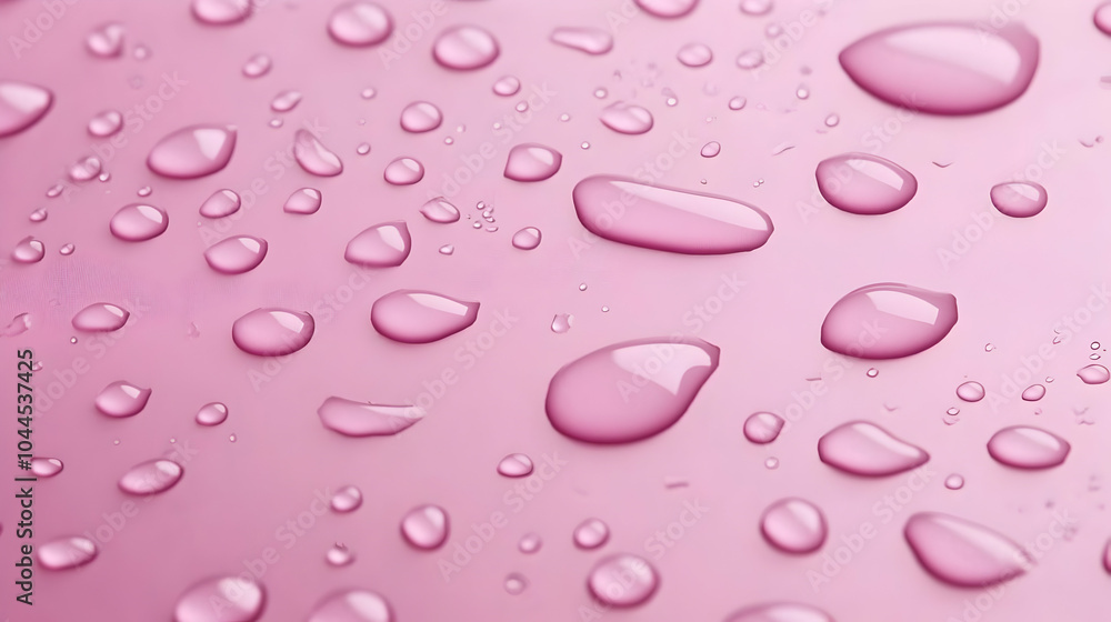 Macro Photography of Droplets on Pink Surface Macro Photography of Droplets on Pink Surface