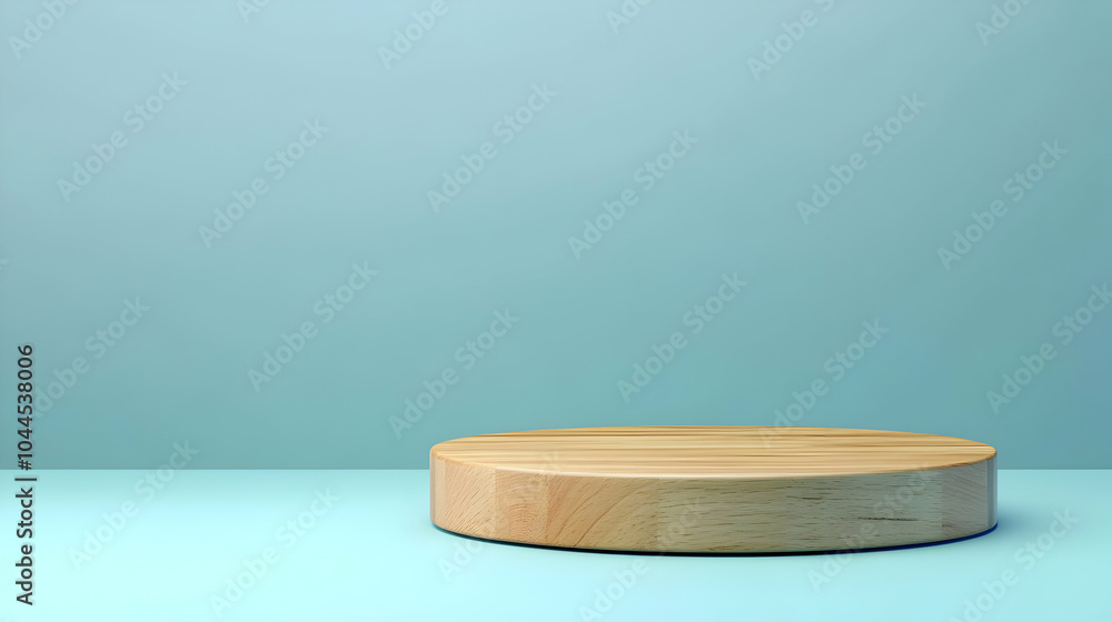 Minimalist Podium on Blue Background Mockup Minimalist Podium on Blue Background Mockup