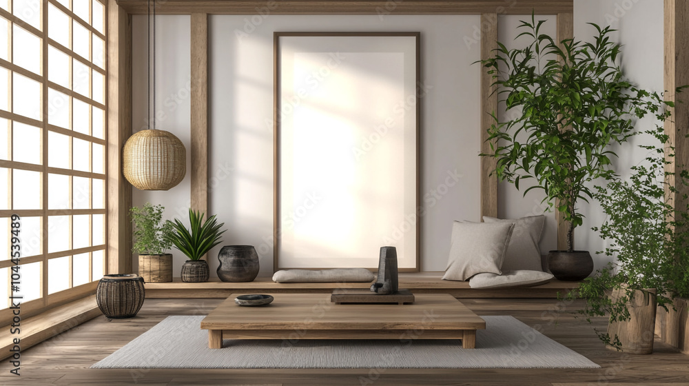 Living room with grungy walls, white sofa, and large picture frame, Sofa and armchair next to framed beige wall. Modern living room interior design with a farmhouse feel. Living room with grungy walls, white sofa, and large picture frame, Sofa and armchair next to framed beige wall. Modern living room interior design with a farmhouse feel.