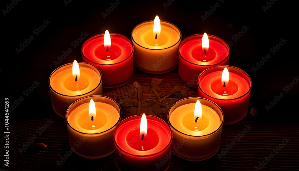 Circle of Light: The Enchantment of Seven Vibrant Candles Circle of Light: The Enchantment of Seven Vibrant Candles