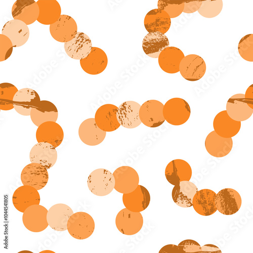 Streptococcus thermophilus. Probiotics. Lactic acid bacteria. Good bacteria and microorganisms for gut and intestinal flora health. Microbiome. Vector medical seamless pattern