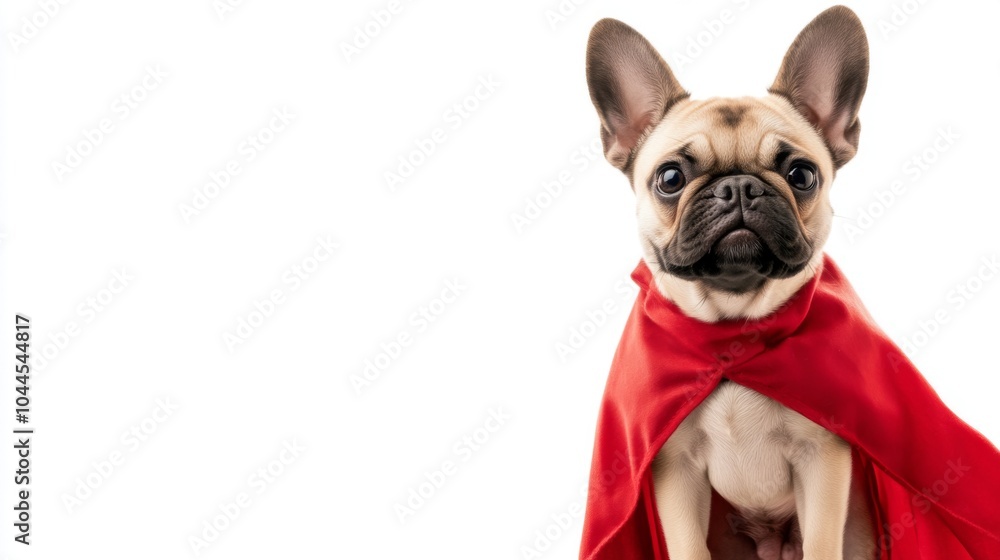 Adorable French Bulldog Dressed as a Superhero Adorable French Bulldog Dressed as a Superhero