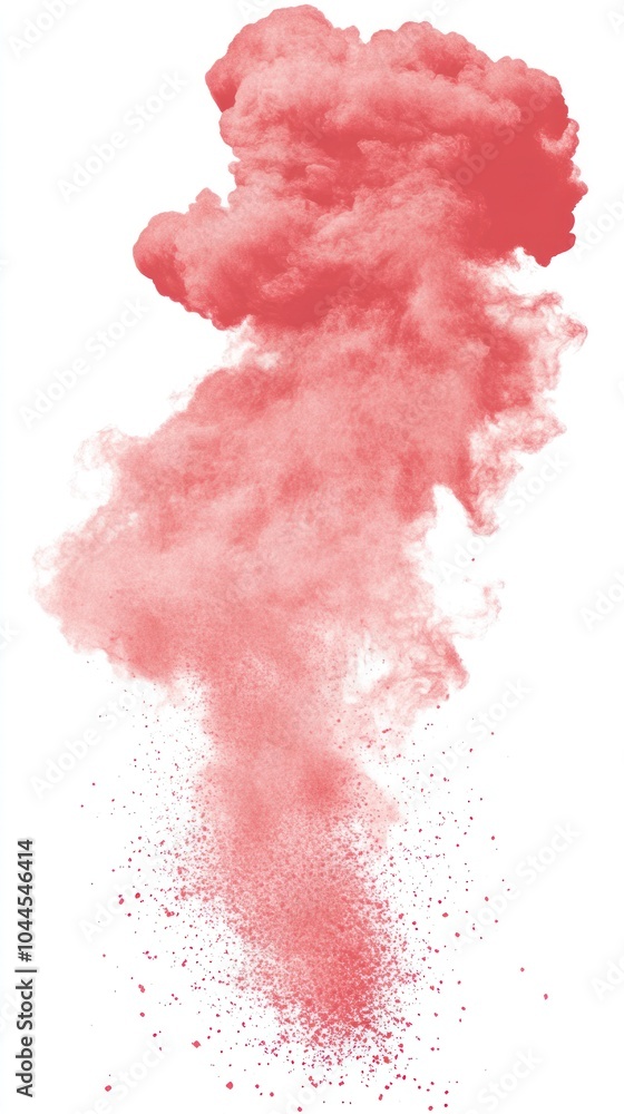 Obraz premium A swirling cloud of pink powder, creating a dynamic, artistic visual effect.
