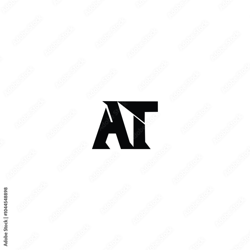 AT monogram logo design letter text name symbol monochrome logotype alphabet character simple logo AT monogram logo design letter text name symbol monochrome logotype alphabet character simple logo