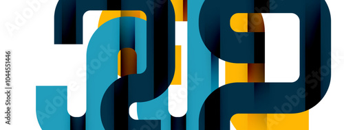 Lines, abstract letter style design background. Geometric vector Illustration For Wallpaper, Banner, Background, Card, Book Illustration, landing page