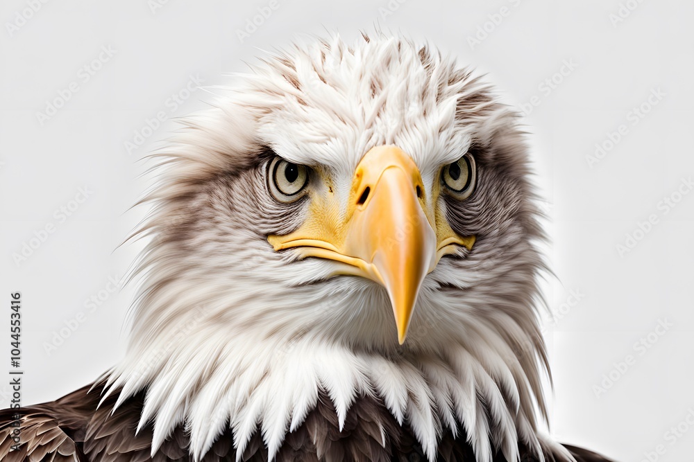 Bald eagle on white background, Ai Generated Bald eagle on white background, Ai Generated