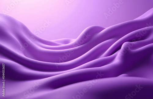 Smooth purple silk waves, luxury abstract background