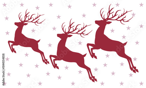 Red christmas reindeer