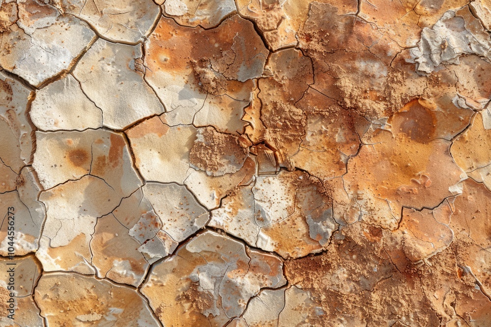 Texture of the dried earth with clay and sand close up Texture of the dried earth with clay and sand close up