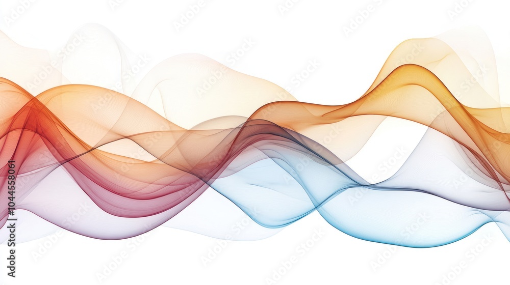 Abstract waves in warm and cool colors create a flowing, dynamic visual effect. Abstract waves in warm and cool colors create a flowing, dynamic visual effect.