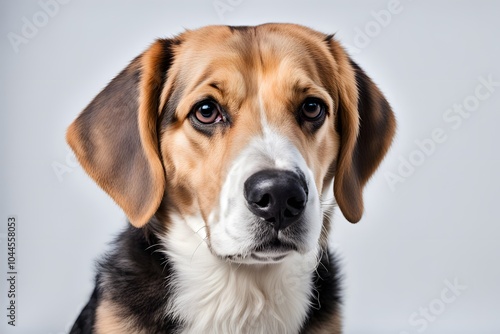 Wallpaper Mural  Beagle shepherd dog on white background, Ai Generated Torontodigital.ca