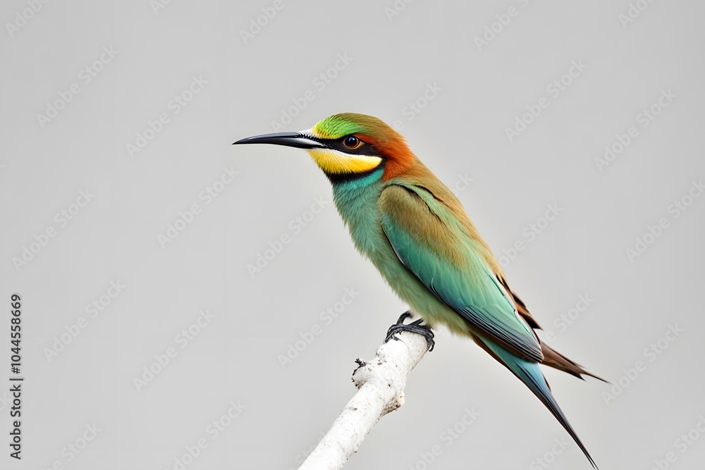 Bee eater bird on white background, Ai Generated Bee eater bird on white background, Ai Generated