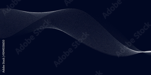 Abstract wave moving dots flow particles, big data background design for brochures, flyers, magazine, business card, banner. Vector, abstract.