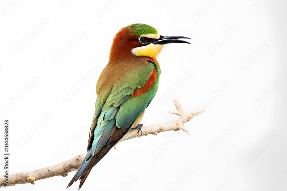 Bee eater bird on white background, Ai Generated Bee eater bird on white background, Ai Generated