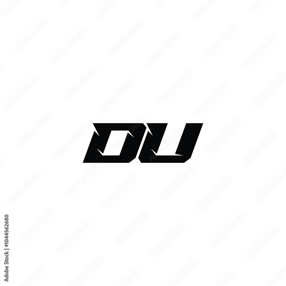DU monogram logo design letter text name symbol monochrome logotype alphabet character simple logo DU monogram logo design letter text name symbol monochrome logotype alphabet character simple logo