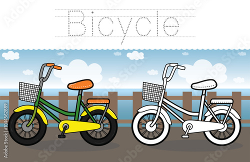 Bicycle collection for design featuring vintage and retro styles, perfect for cycling enthusiasts and transport themes