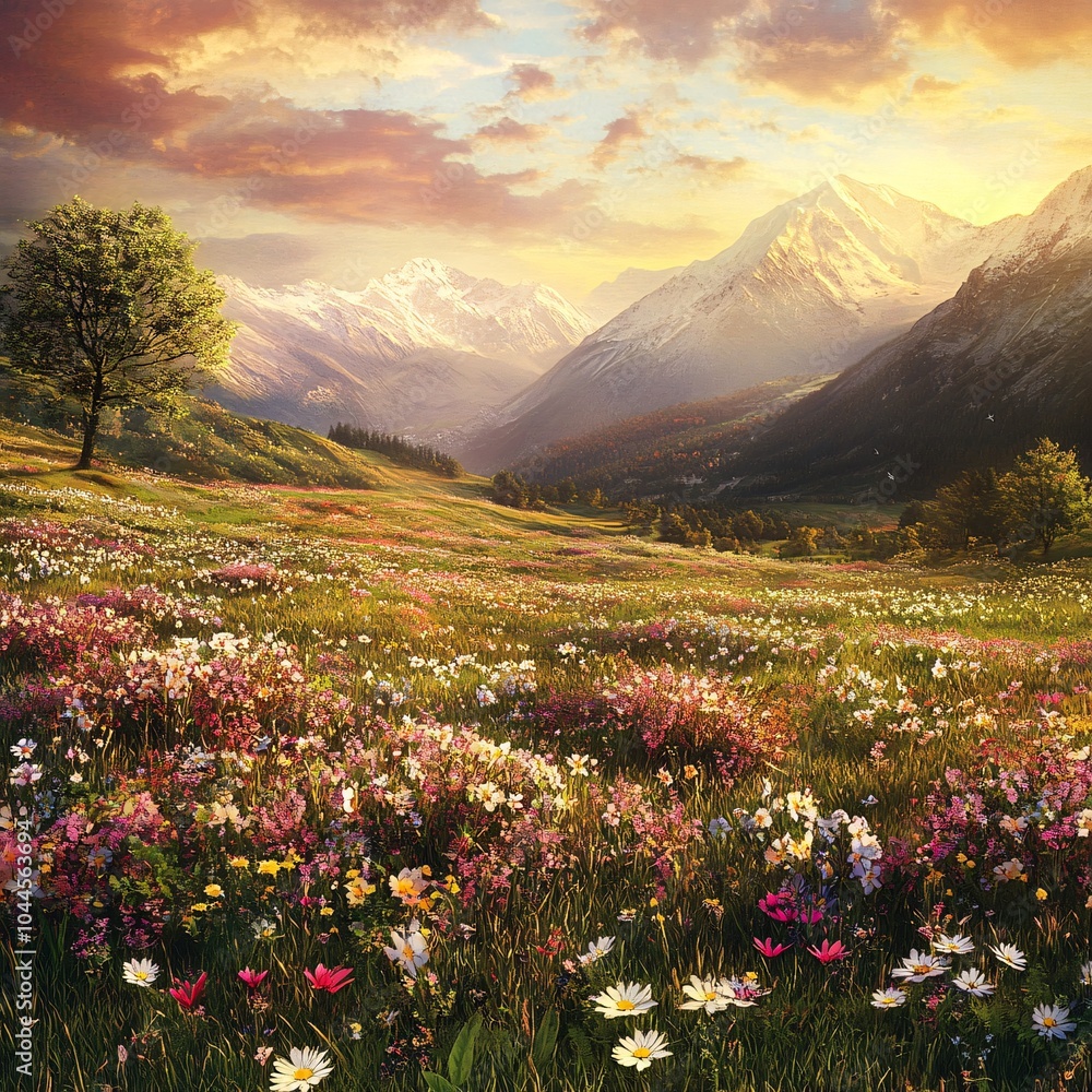 Fototapeta premium sunrise in the mountains