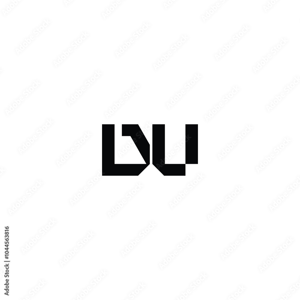 DU monogram logo design letter text name symbol monochrome logotype alphabet character simple logo DU monogram logo design letter text name symbol monochrome logotype alphabet character simple logo