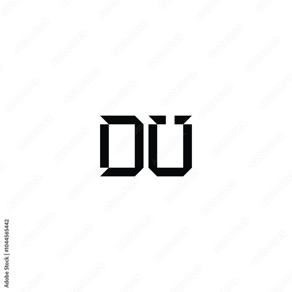 DU monogram logo design letter text name symbol monochrome logotype alphabet character simple logo DU monogram logo design letter text name symbol monochrome logotype alphabet character simple logo